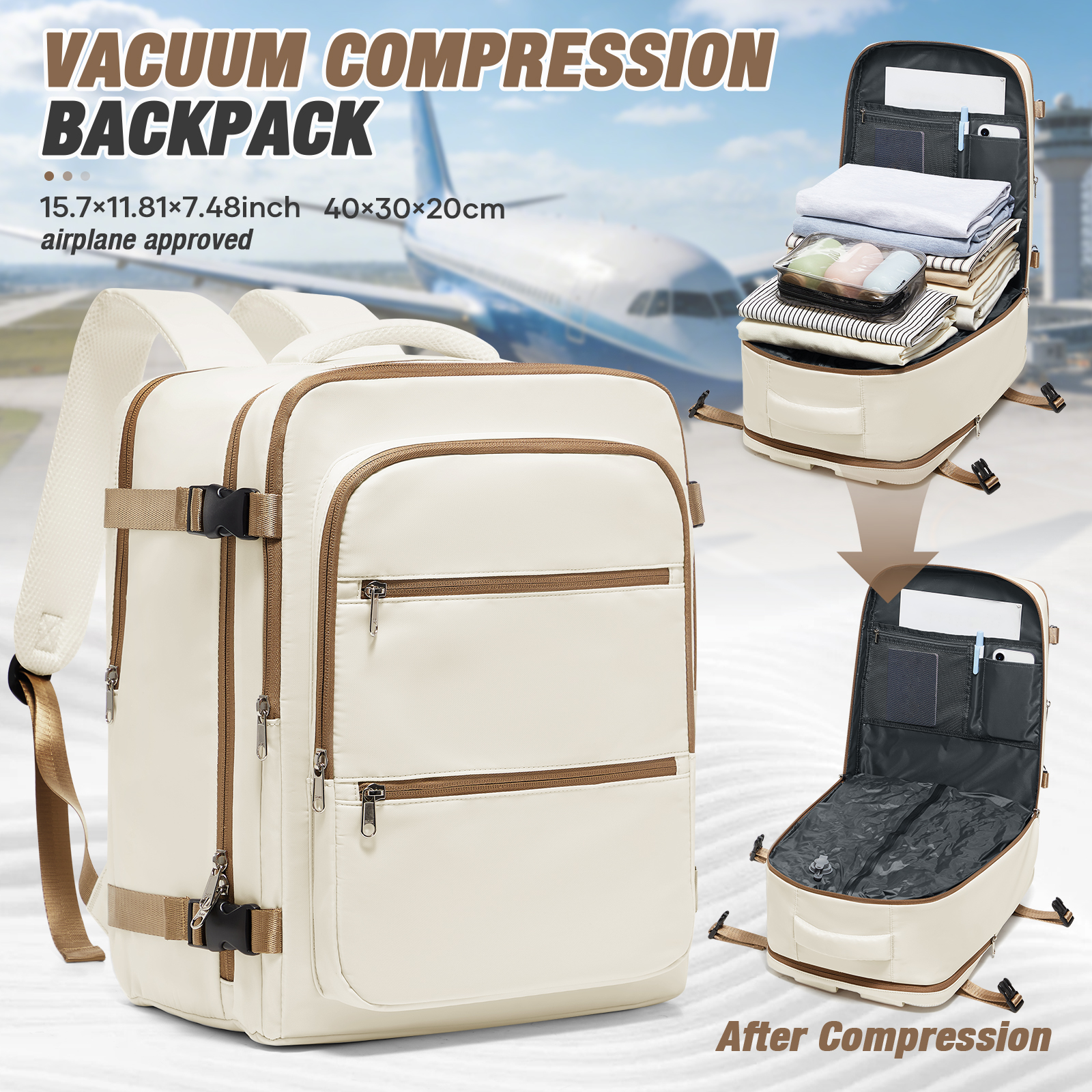 Women Bags For Work - Vacuum Backpack Backpack Hand Luggage Aircraft,