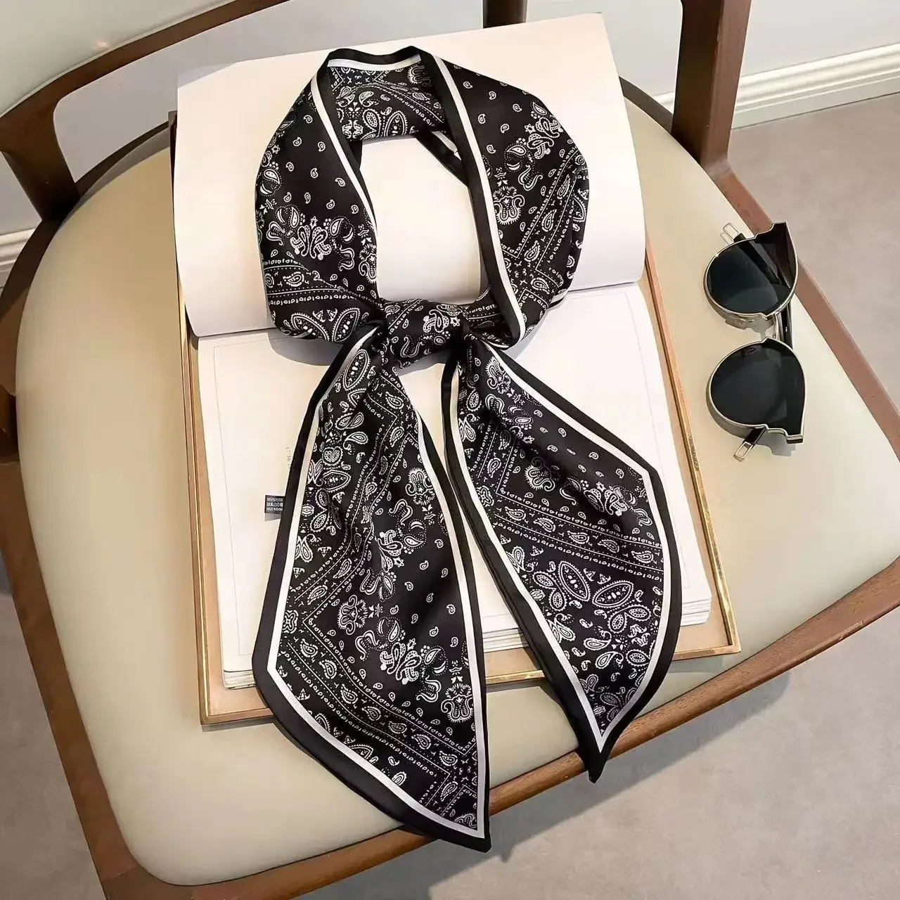 Design Print Skinny Scarf Plai - Women Bags Online incelemesi ve fiyatı