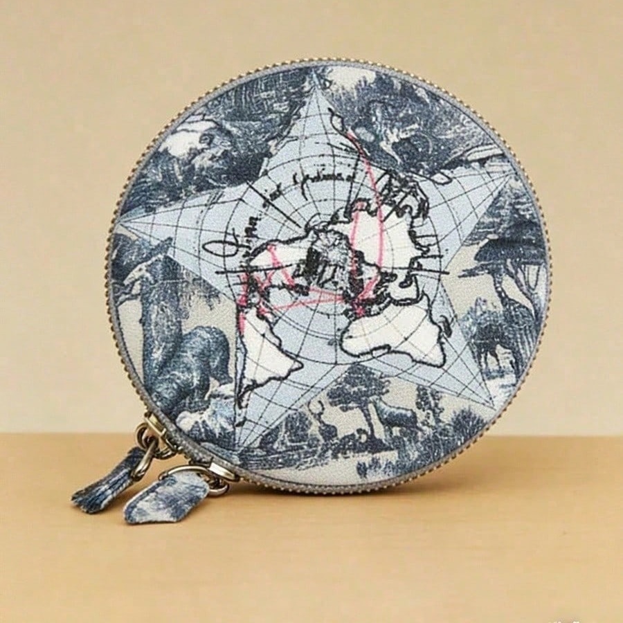 Dior Vintage Map Pattern Round - Women Bags Dior incelemesi ve fiyatı