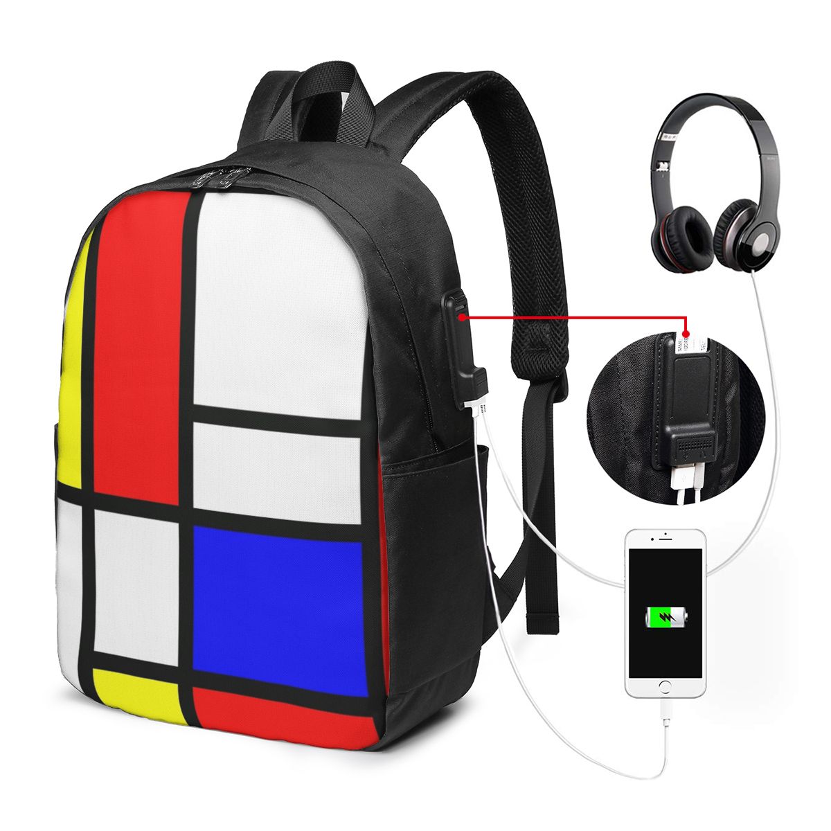 Piet Mondrian Composition  Bac - Women Bags For College incelemesi ve fiyatı