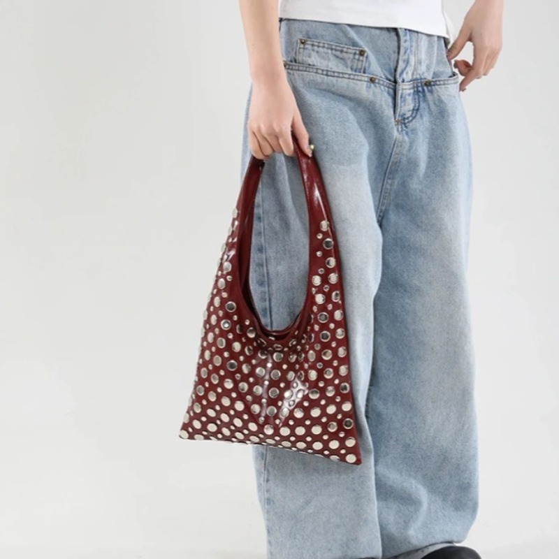Rivets Large Capacity Shoulder - Women Bags Designer Sale incelemesi ve fiyatı