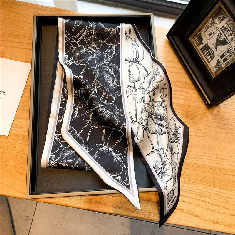 Luxury Long Silk Scarf Female  - Women Bags Online incelemesi ve fiyatı