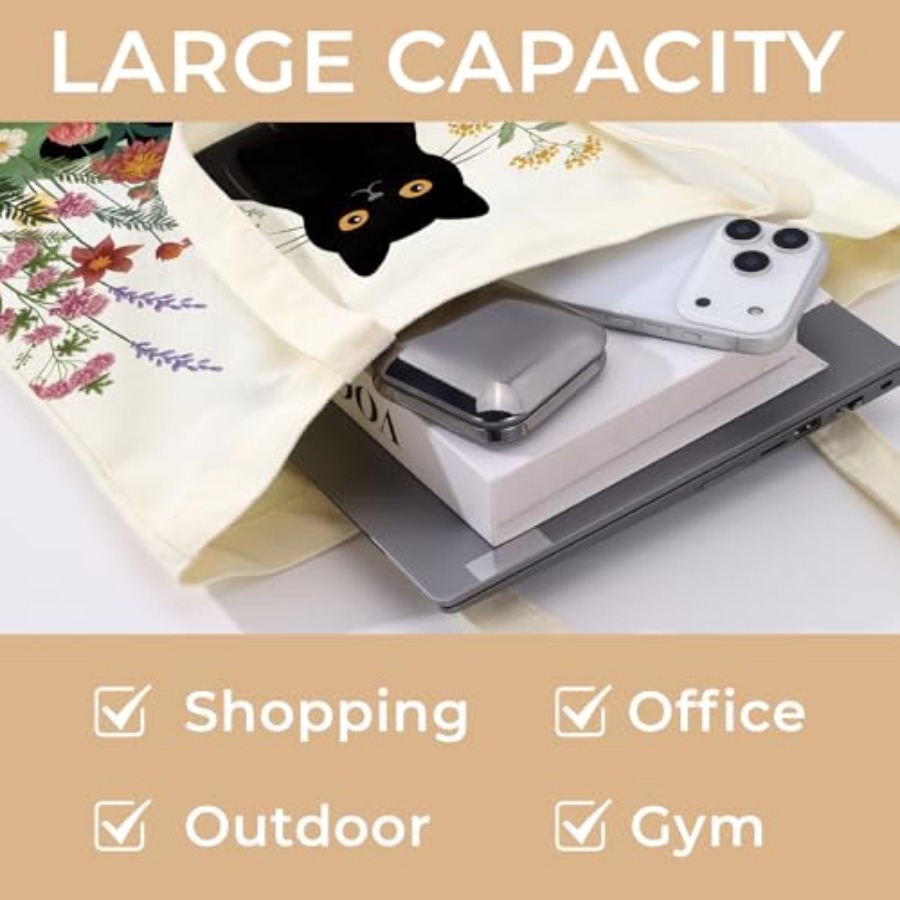 Cute Aesthetic Canvas Tote Bag - Women Bags For Work incelemesi ve fiyatı
