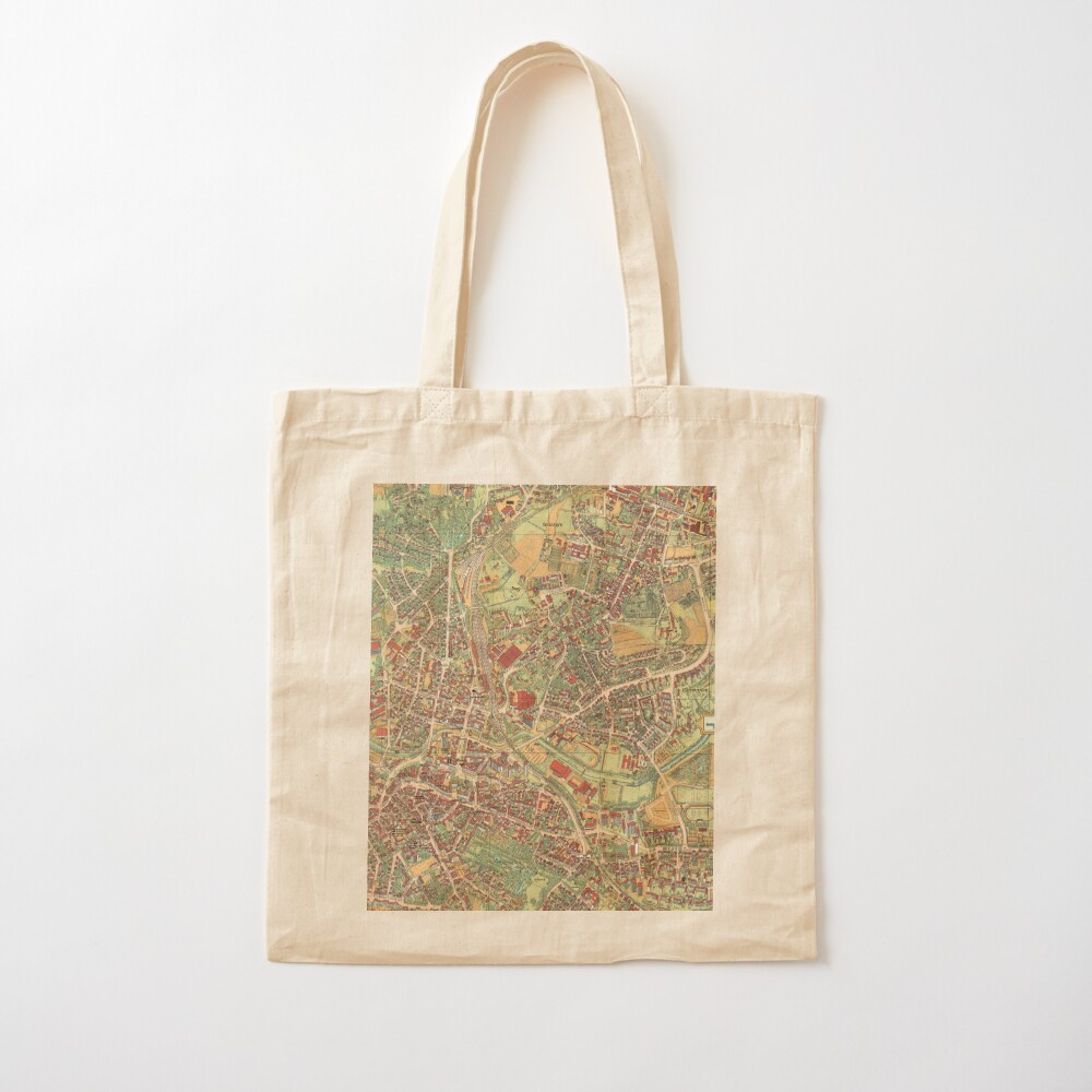 Vintage Map of Bayreuth, Germa - Women Bags Germany incelemesi ve fiyatı