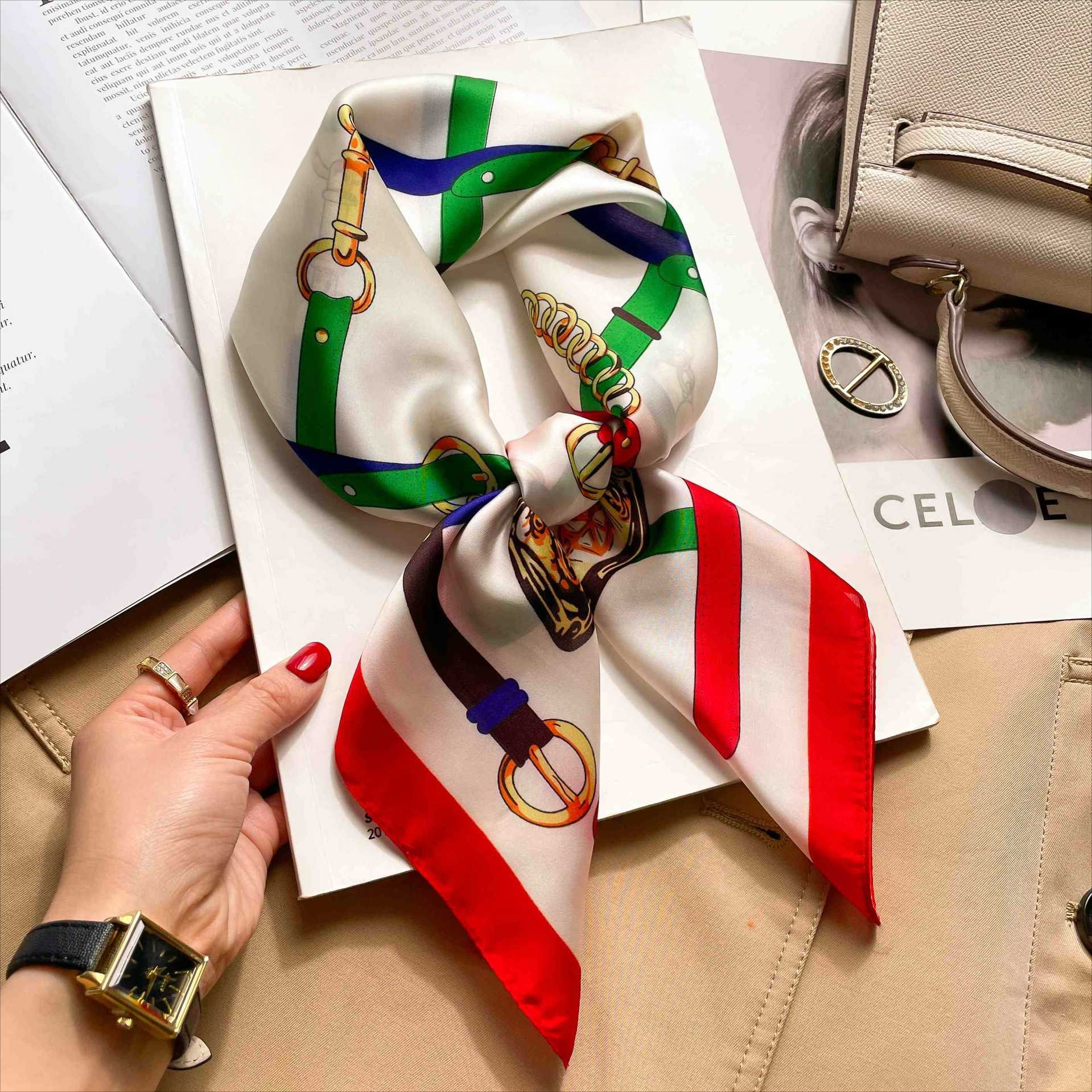 70cm Luxury Belt Print Silk Sq - Women Bags Online incelemesi ve fiyatı