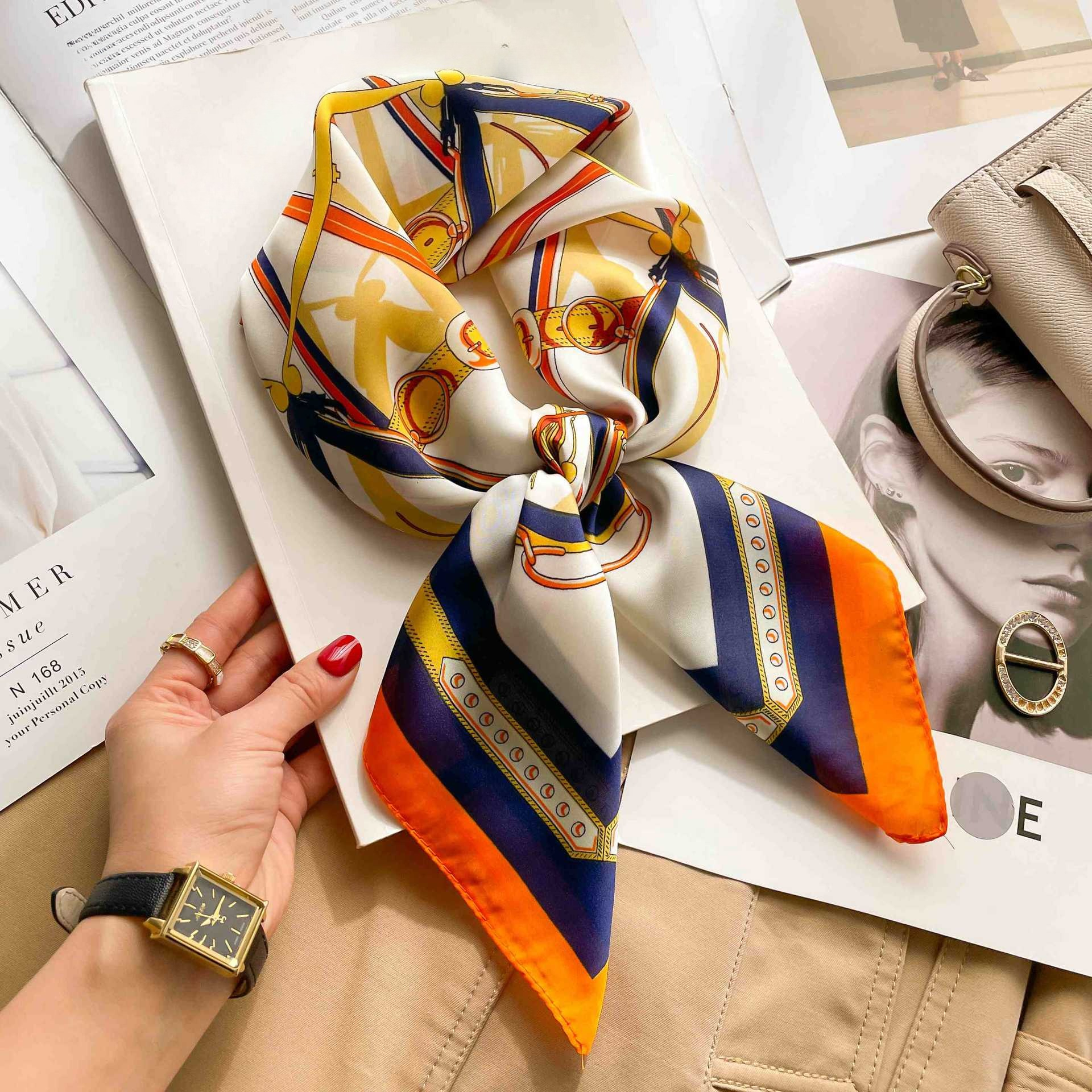 70cm Luxury Belt Print Silk Sq - Women Bags Online incelemesi ve fiyatı